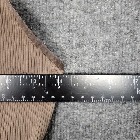 GAP Brown Y2K 2000s Lettuce Trim Fitted Ribbed Cami Fairy Camisole SIZE MEDIUM - Picture 11 of 12